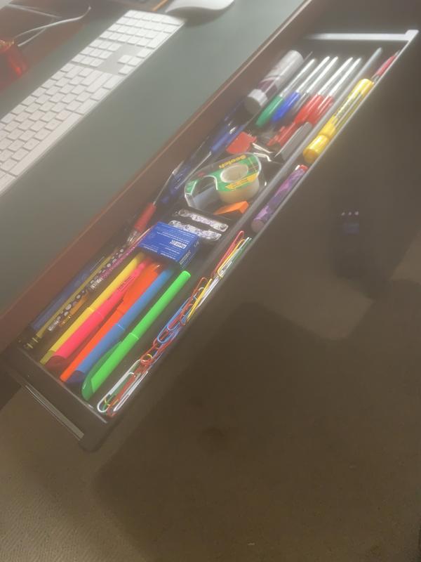 Mount It Under Desk Pencil Drawer 2 H x 21 14 W x 5 58 D Black Office