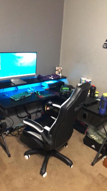 Z Line Designs Performance 1.6 54 W L Shaped Gaming Corner Desk