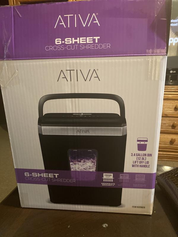 Ativa 6 Sheet Cross Cut Shredder Black A06CC19 - Office Depot