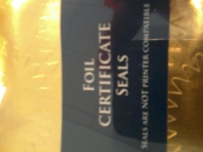 Great Papers! Gold Foil Value Certificate Seals 100/Pack (949351)