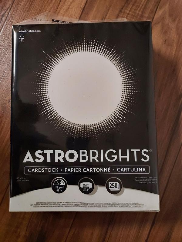 Astrobrights Stardust White (flecked) Card Stock - 8 1/2 x 11 in 65 lb  Cover Smooth 30% Recycled 250 per Package