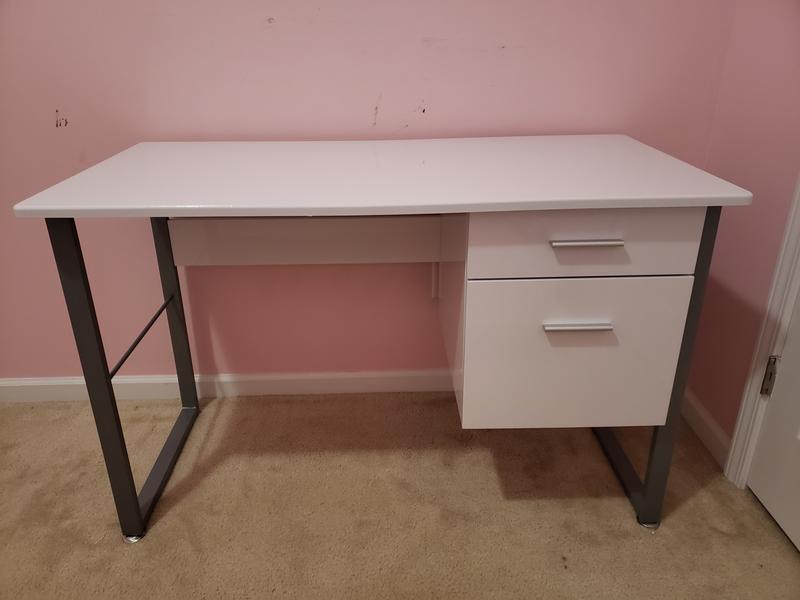 Realspace Halton 48 W Computer Desk White - Office Depot