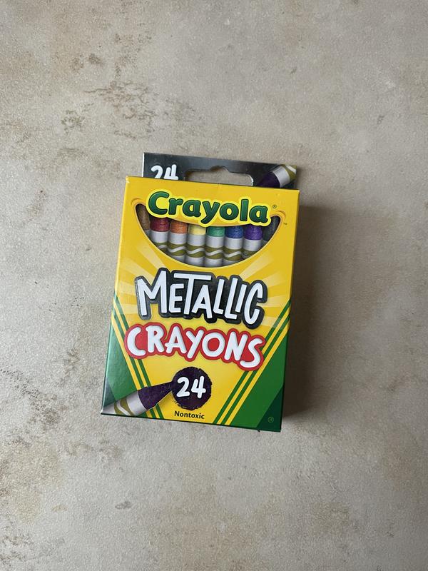 Crayola Metallic Crayons, Assorted, 24/Pack