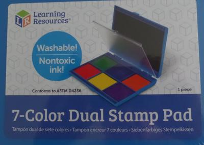 Learning Resources 7 Color Stamp Pad Ink Pad - 1 Each - LRNLER4275