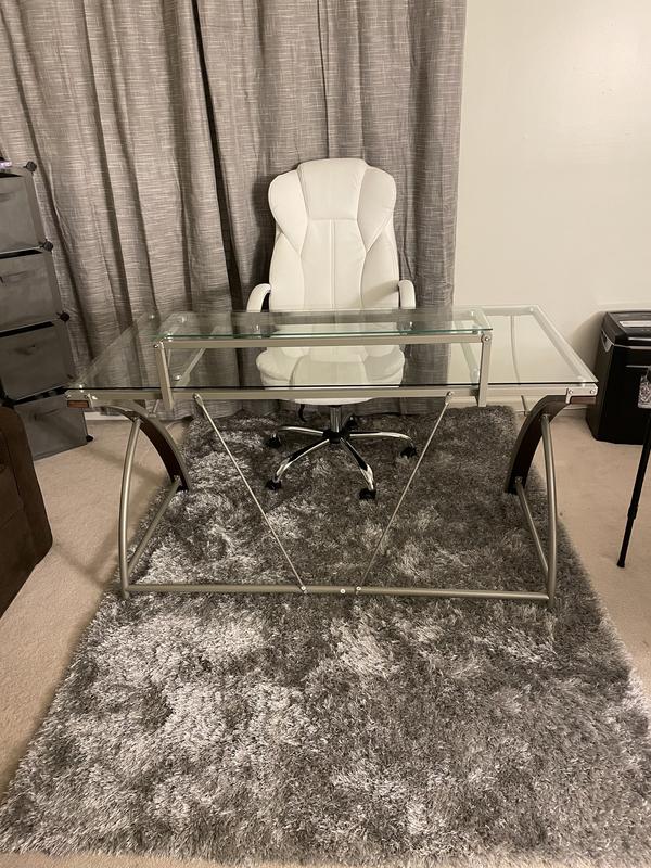 Realspace axley glass on sale computer desk