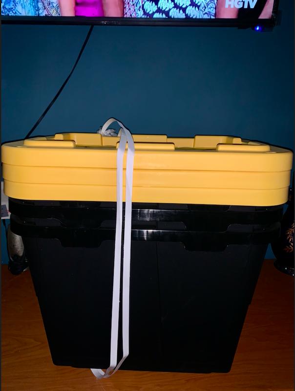 Office Depot Brand by GreenMade Professional Storage Totes 23 Gallon  BlackYellow - Office Depot