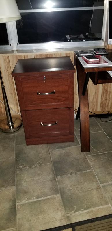 Realspace Premium 17 D Vertical 2 Drawer File Cabinet Brick Cherry Officesupply Com