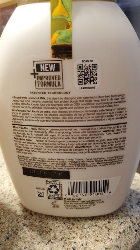 Ogx shampoo ingredients discount