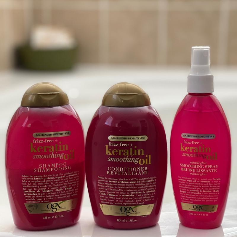 Frizz-Free Keratin Smoothing Oil Shampoo for Frizzy Hair