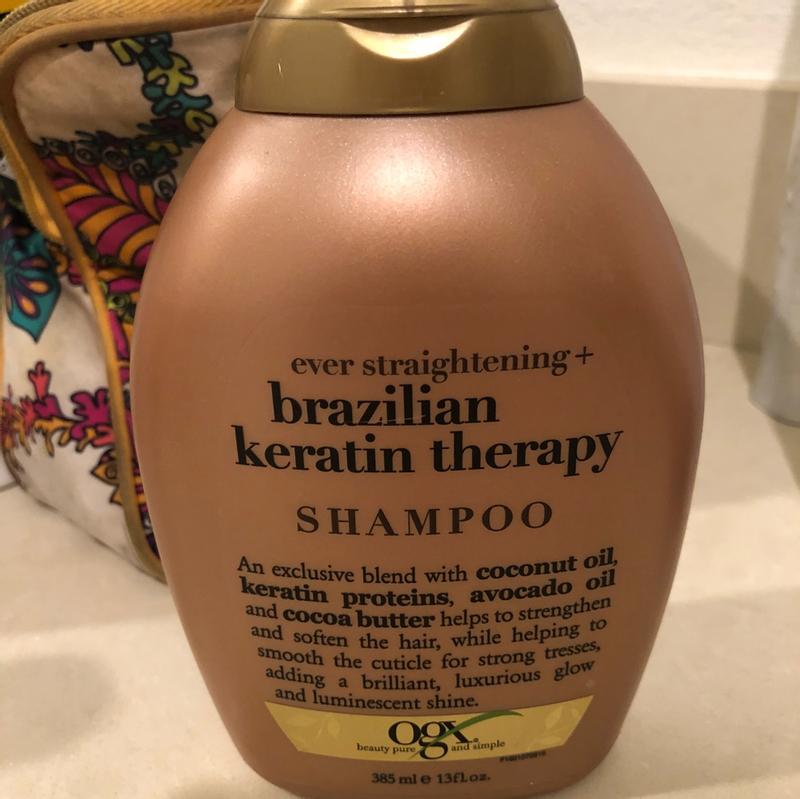 Ogx ever straight brazilian keratin therapy shampoo hair outlet straightening