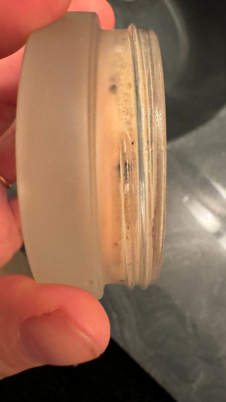 Customer photo for "Only used twice and the bottom and sides of the jar is moldy"