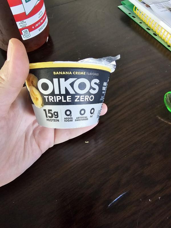 Banana Cream Oikos Triple Zero High Protein Nonfat Greek Yogurt