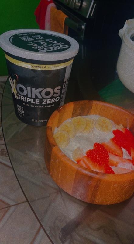Oikos Triple Zero Vanilla Greek Yogurt, 32 Oz. - DroneUp Delivery