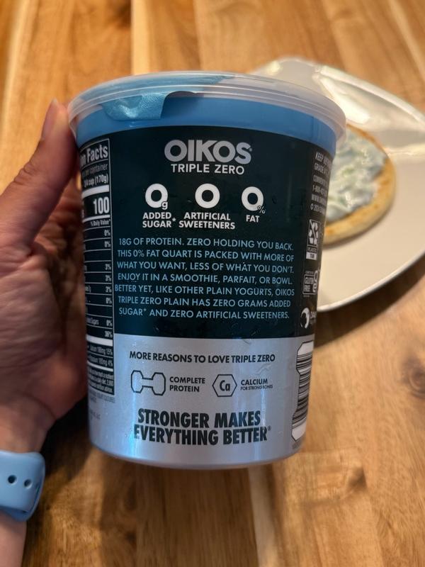 Plain Oikos Triple Zero High Protein Nonfat Greek Yogurt 32oz