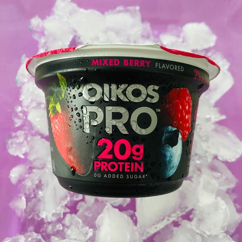 Mixed Berry Oikos PRO High Protein Yogurt Cultured Ultra Filtered Milk