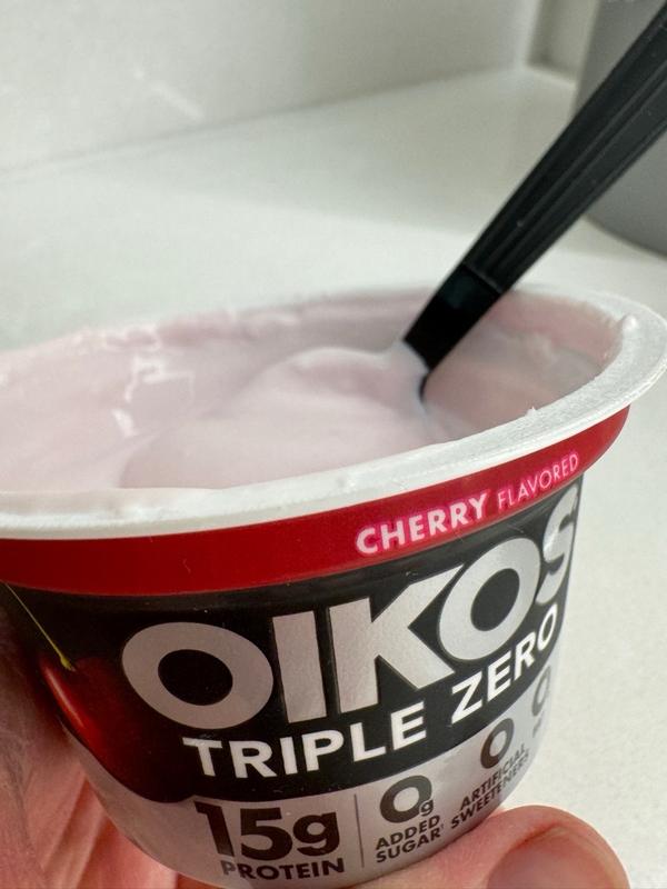Oikos® Triple Zero Cherry Blended Greek Yogurt Cup, 5.3 oz