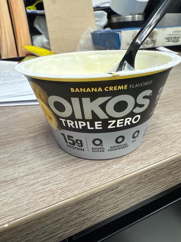 Banana Cream Oikos Triple Zero High Protein Nonfat Greek Yogurt