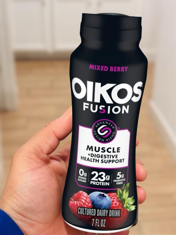 Mixed Berry Oikos Fusion Protein Drink - 23g Protein, 5g Prebiotic Fiber
