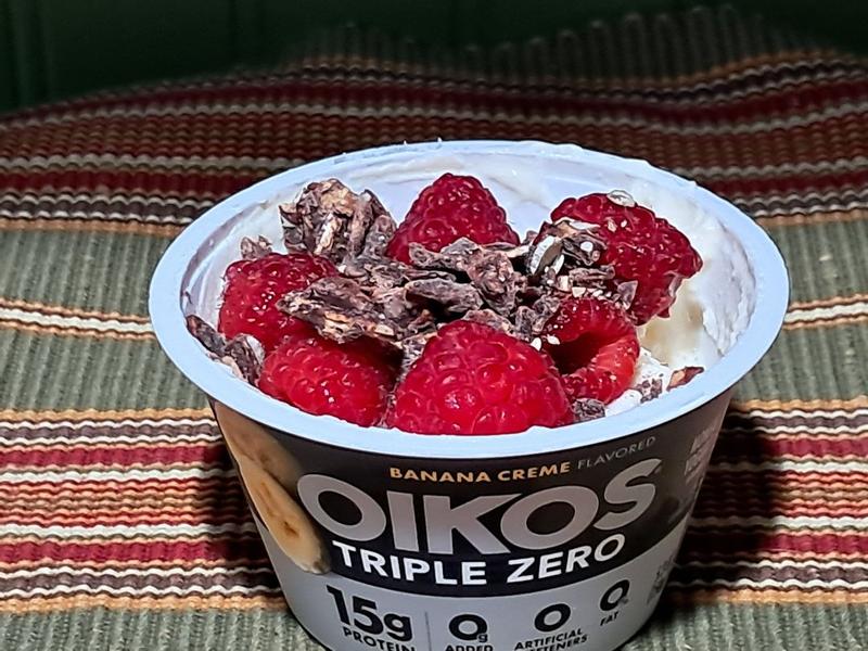 Banana Cream Oikos Triple Zero High Protein Nonfat Greek Yogurt