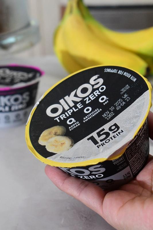 Oikos Triple Zero Banana Creme High Protein Nonfat Greek Yogurt Cup