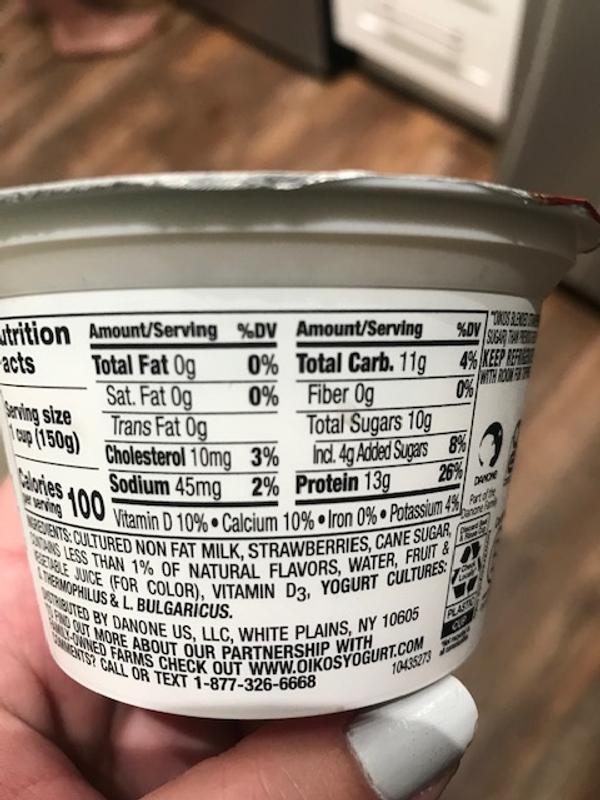 Plain Oikos Blended Greek Nonfat Yogurt