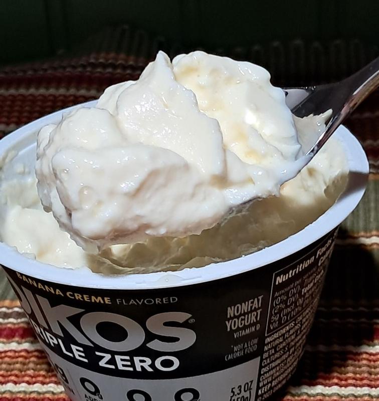 Oikos Triple Zero Banana Creme High Protein Nonfat Greek Yogurt Cup