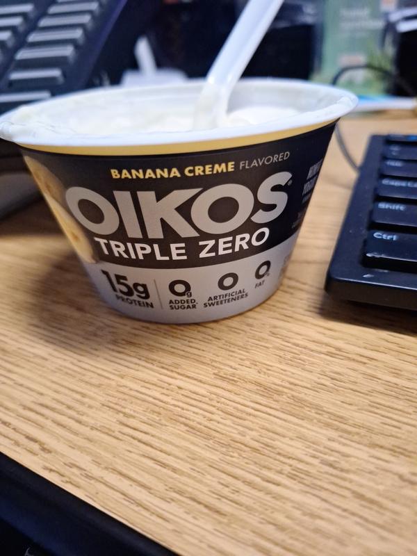 Banana Cream Oikos Triple Zero High Protein Nonfat Greek Yogurt