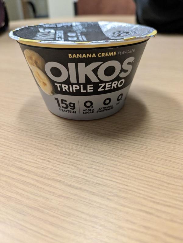 Banana Cream Oikos Triple Zero High Protein Nonfat Greek Yogurt