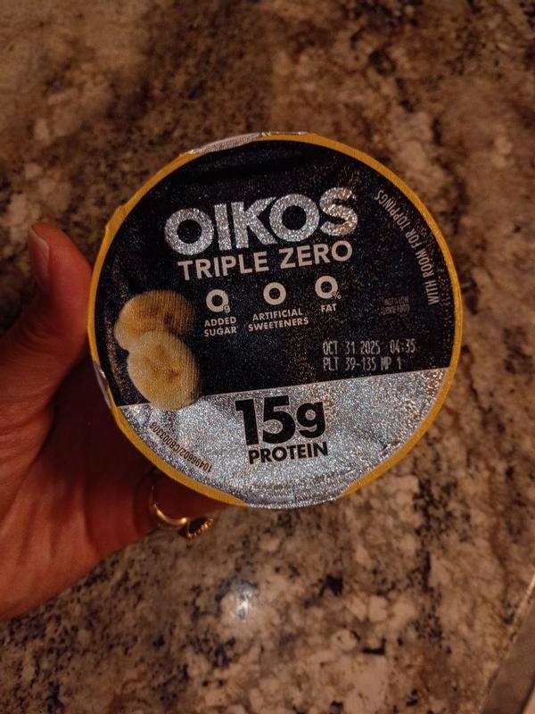 Banana Cream Oikos Triple Zero High Protein Nonfat Greek Yogurt