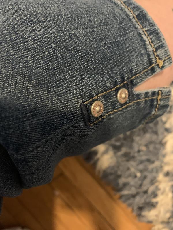 Decorative snaps along calf area