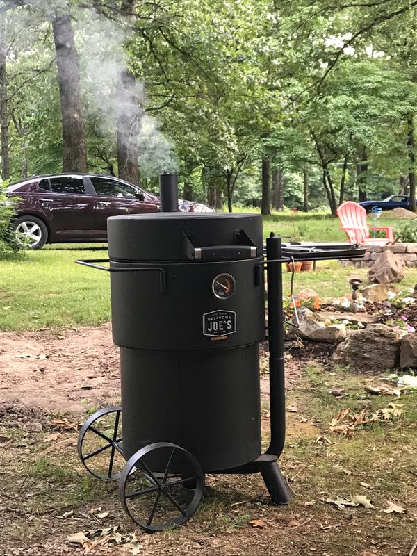 Oklahoma joe's bronco drum smoker best sale