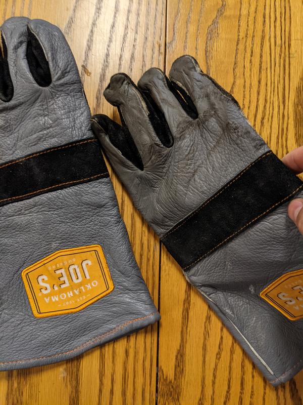Oklahoma Joes 3339484R06 Premium Leather Gloves Gray