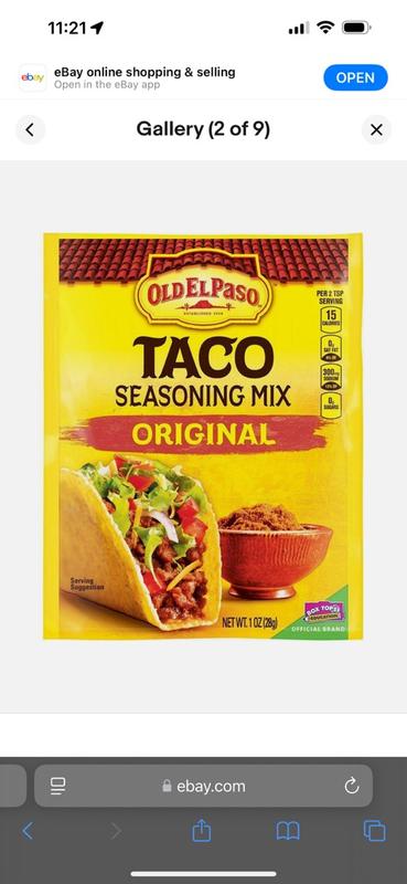 Mccormick Chili Seasoning Hot Old El Paso Original Taco Seasoning