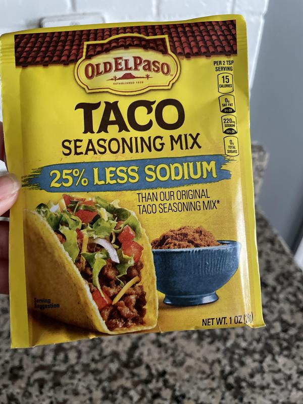 Old El Paso Taco Seasoning Mix, Less Sodium, Hispanic