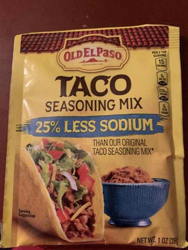 25% Less Sodium Taco Seasoning Mix - Old El Paso