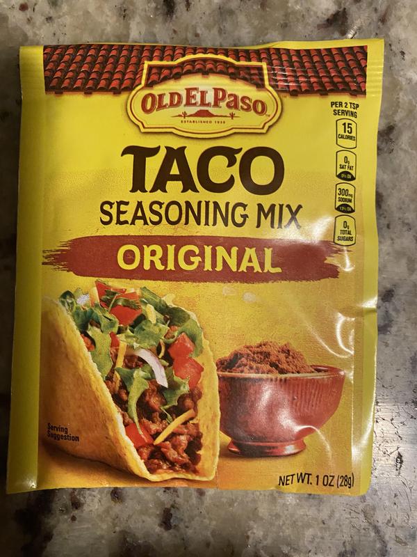 Old El Paso 25% Less Sodium Taco Seasoning, 6.25 oz Shaker