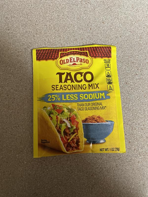 Old El Paso Taco Seasoning Mix, Less Sodium, Hispanic