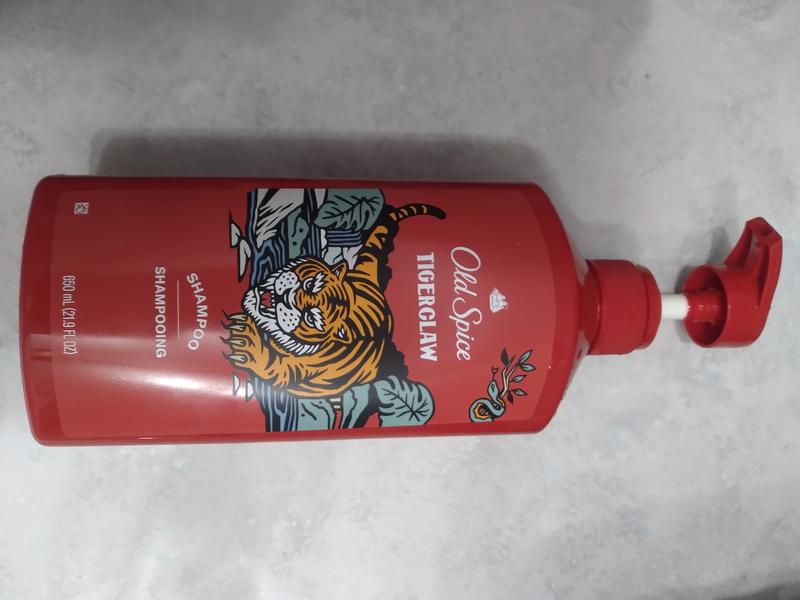 OS TigerClaw Shampoo for Men, 21.9 Oz 650ml | Old Spice