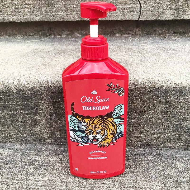 OS TigerClaw Shampoo for Men, 21.9 Oz 650ml | Old Spice