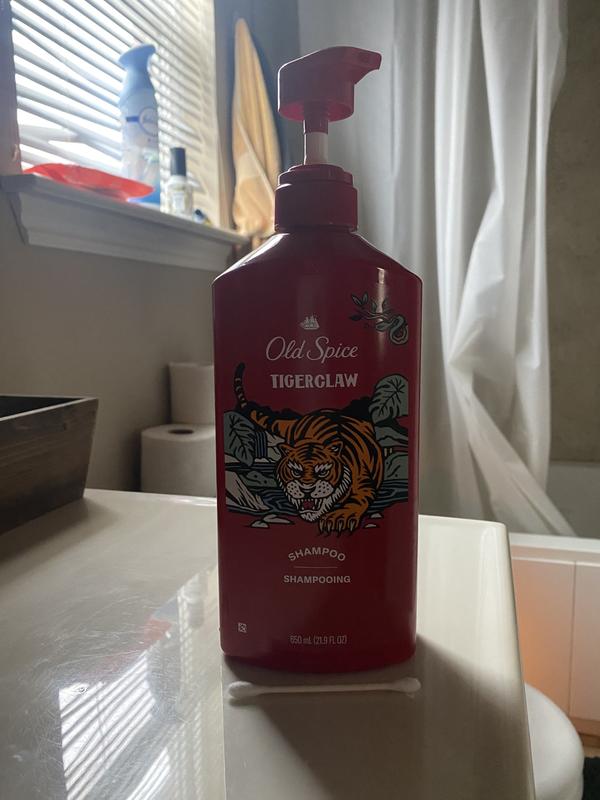 OS TigerClaw Shampoo for Men, 21.9 Oz 650ml | Old Spice