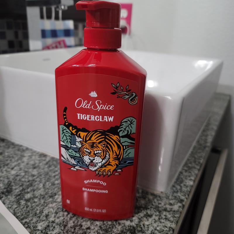 OS TigerClaw Shampoo for Men, 21.9 Oz 650ml | Old Spice