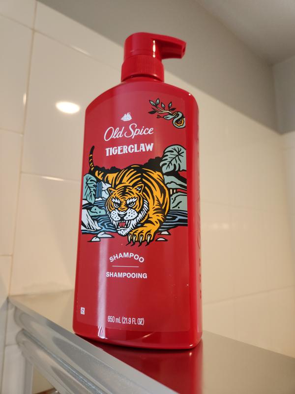 OS TigerClaw Shampoo for Men, 21.9 Oz 650ml | Old Spice