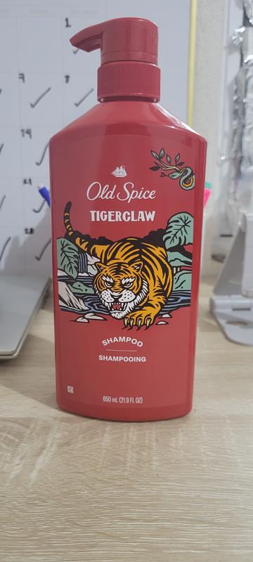 OS TigerClaw Shampoo for Men, 21.9 Oz 650ml | Old Spice