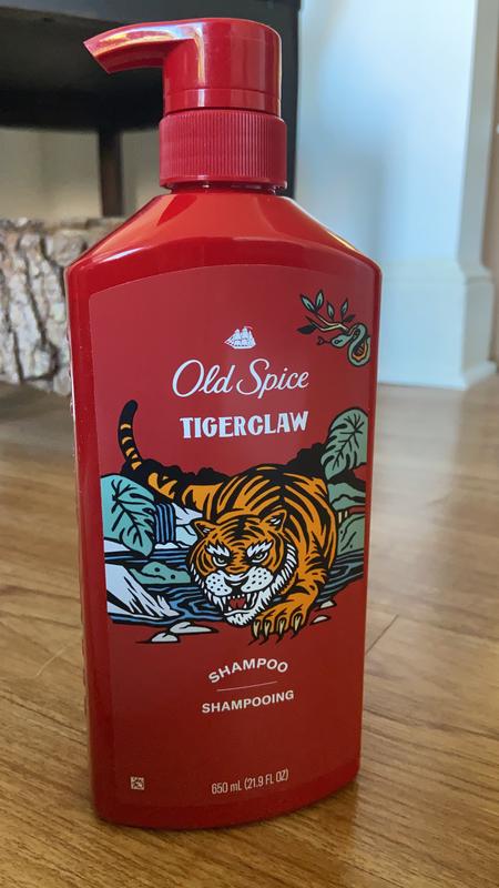 OS TigerClaw Shampoo for Men, 21.9 Oz 650ml | Old Spice