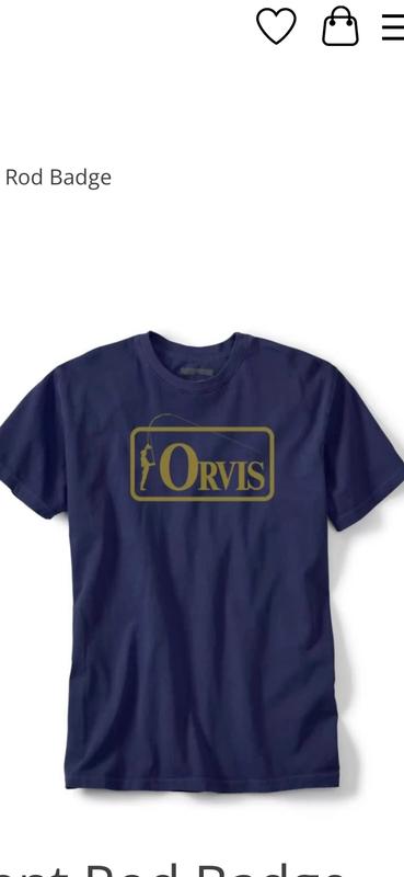 Orvis Bent Rod Badge Tee, Stone / S