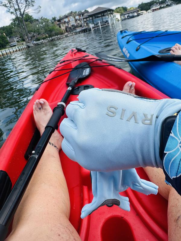 Kingfisher 1/2 Finger Sun Gloves For Fly Fishing - UPF 50+ Protection With Enhanced Grip Palms