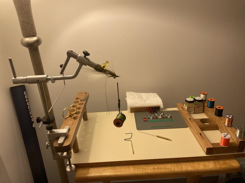 Portable Fly-Tying Work Bench and Supplies