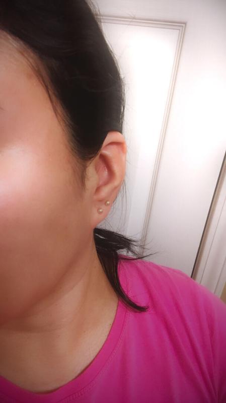 Customer photo for "Have a Ball Studs in 10k 4mm"