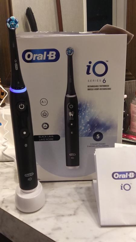 Oral-B iO Series 6 Electric Toothbrush with (1) Brush Head, Black Lava