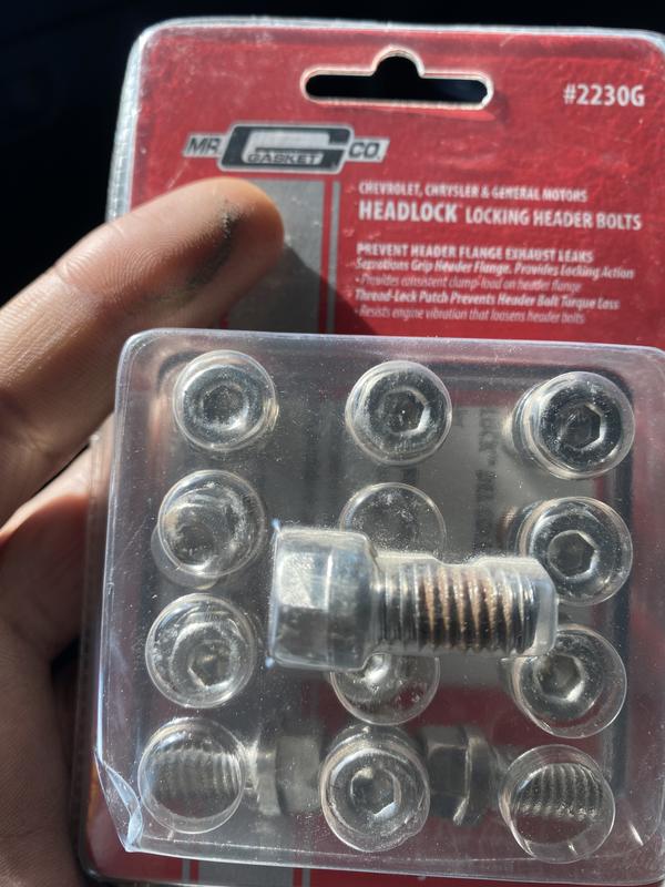 Mr. Gasket 2236g Headlock Locking Header Bolt (set Of 17) 3 Exaust Header 2236G Mr. Gasket Headlock Locking Header Bolts - M8-1.25 X 25mm - Set Of 17 Exhaust Header Mr. Gasket
